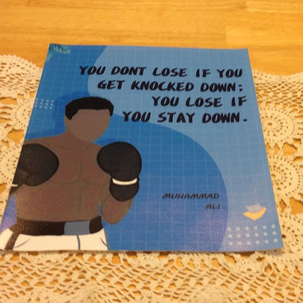 Inspirational sports art flexible fabric prints
